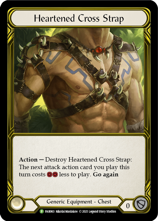 Heartened Cross Strap (Golden) [FAB063] (Promo)  Cold Foil | Chromatic Games