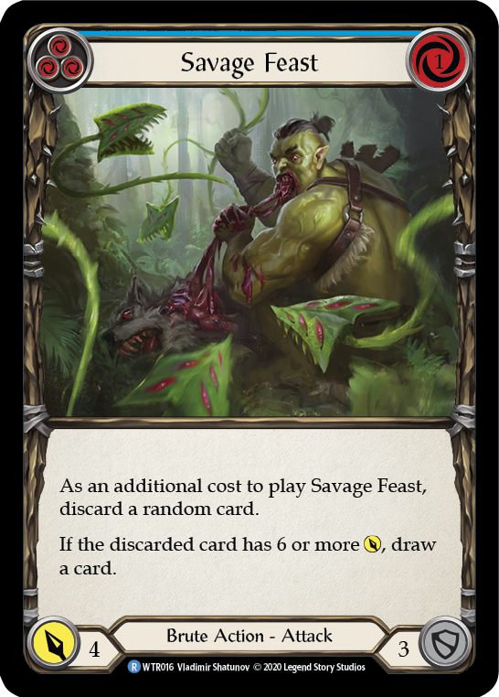 Savage Feast (Blue) [U-WTR016] (Welcome to Rathe Unlimited)  Unlimited Rainbow Foil | Chromatic Games