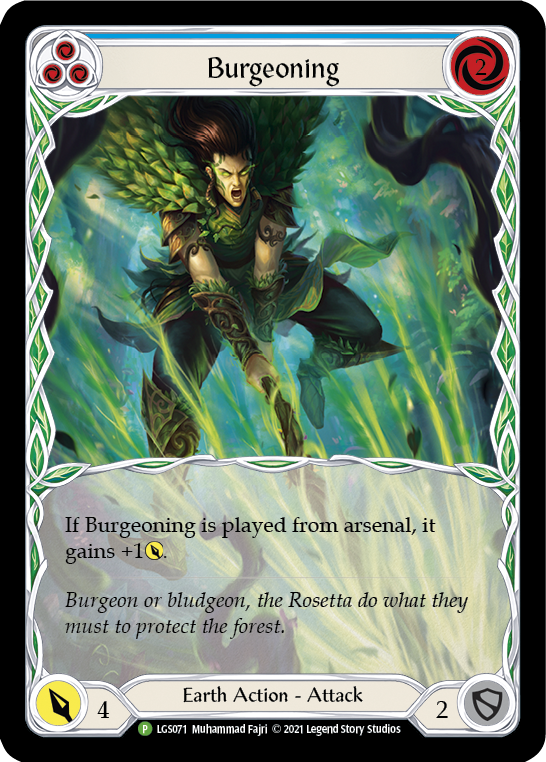 Burgeoning (Blue) [LGS071] (Promo)  Rainbow Foil | Chromatic Games