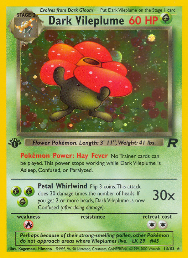 Dark Vileplume (13/82) [Team Rocket 1st Edition] | Chromatic Games