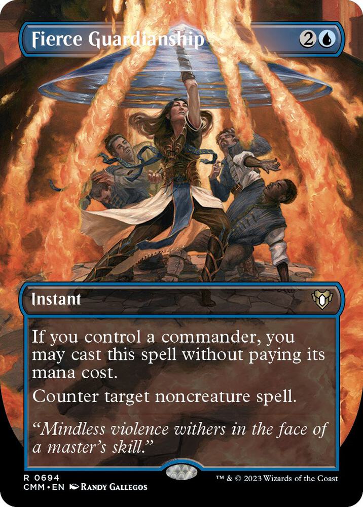 Fierce Guardianship 694/451 (Commander Masters)  - Borderless Foil | Chromatic Games