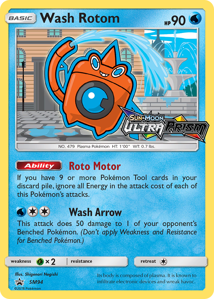 Wash Rotom (SM94) [Sun & Moon: Black Star Promos] | Chromatic Games