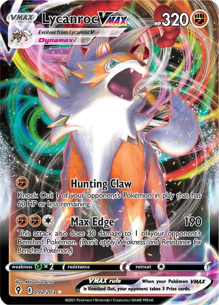 Lycanroc VMAX (092/203) [Sword & Shield: Evolving Skies] | Chromatic Games