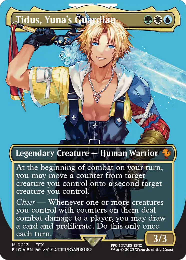 Tidus, Yuna's Guardian (Borderless) (Surge Foil) [FINAL FANTASY Commander] | Chromatic Games
