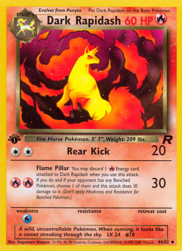 Dark Rapidash (44/82) [Team Rocket 1st Edition] | Chromatic Games