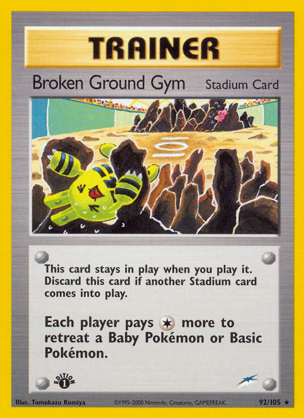 Broken Ground Gym (92/105) [Neo Destiny 1st Edition] | Chromatic Games