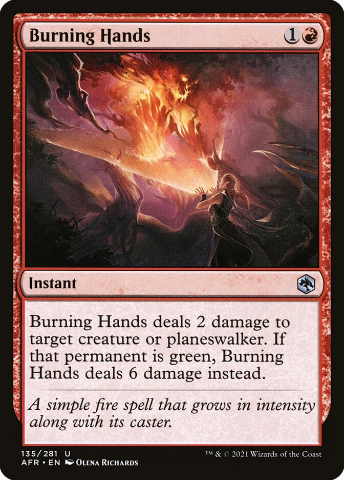 Burning Hands 135 (Adventures in the Forgotten Realms)  | Chromatic Games