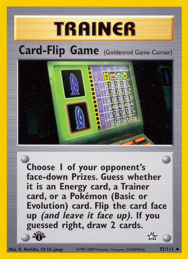 Card-Flip Game (92/111) [Neo Genesis 1st Edition] | Chromatic Games