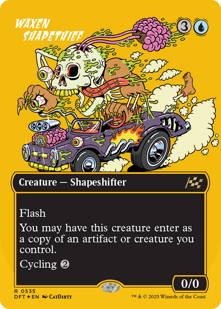 Waxen Shapethief (Borderless) (First-Place Foil) [Aetherdrift] | Chromatic Games