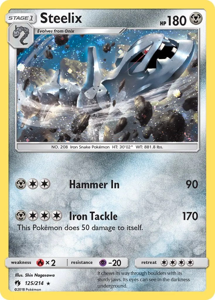 Steelix (125/214) (Cosmos Holo) [Sun & Moon: Lost Thunder] | Chromatic Games