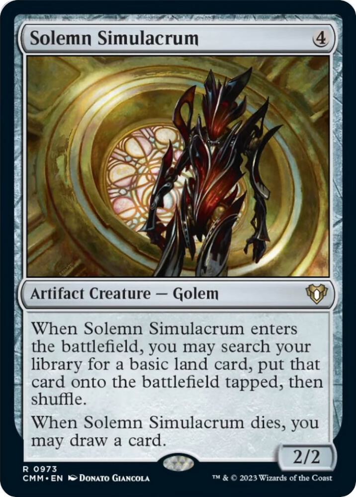 Solemn Simulacrum 973/451 (Commander Masters)  | Chromatic Games