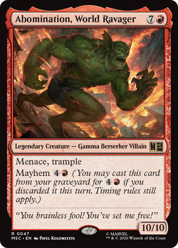 Abomination, World Ravager (Surge Foil) [Marvel Super Heroes Commander] | Chromatic Games