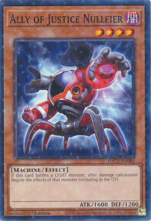 Ally of Justice Nullfier (Duel Terminal) [HAC1-EN080] Common | Chromatic Games