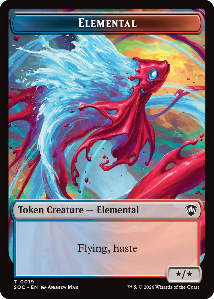 Elemental (0019) // Copy Double-Sided Token [Secrets of Strixhaven Commander Tokens] | Chromatic Games