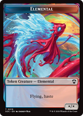 Elemental (0019) // Copy Double-Sided Token [Secrets of Strixhaven Commander Tokens] | Chromatic Games