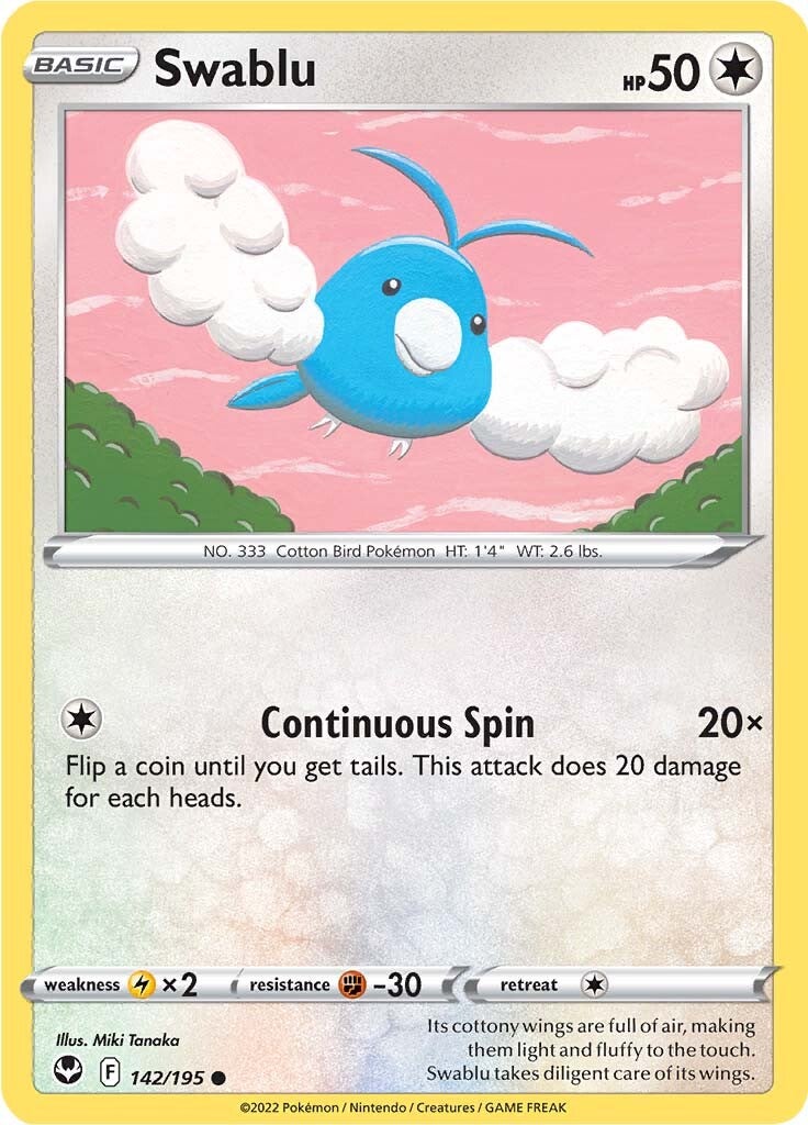 Swablu (142/195) [Sword & Shield: Silver Tempest] | Chromatic Games