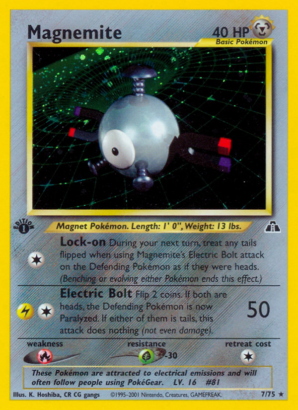 Magnemite (7/75) [Neo Discovery 1st Edition] | Chromatic Games