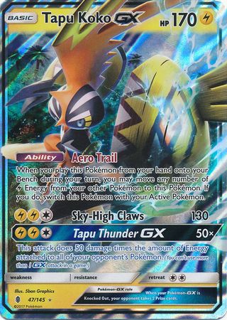 Tapu Koko GX (47/145) (Jumbo Card) [Sun & Moon: Guardians Rising] | Chromatic Games