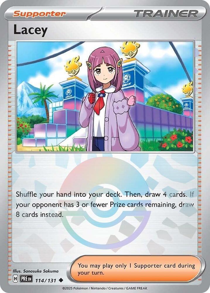 Lacey (114/131) (Poke Ball Pattern) [Scarlet & Violet: Prismatic Evolutions] | Chromatic Games