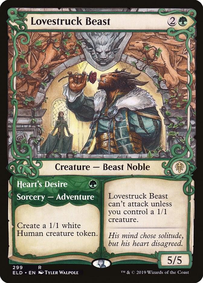 Lovestruck Beast // Heart's Desire 299/269 (Throne of Eldraine)  - Showcase Foil | Chromatic Games