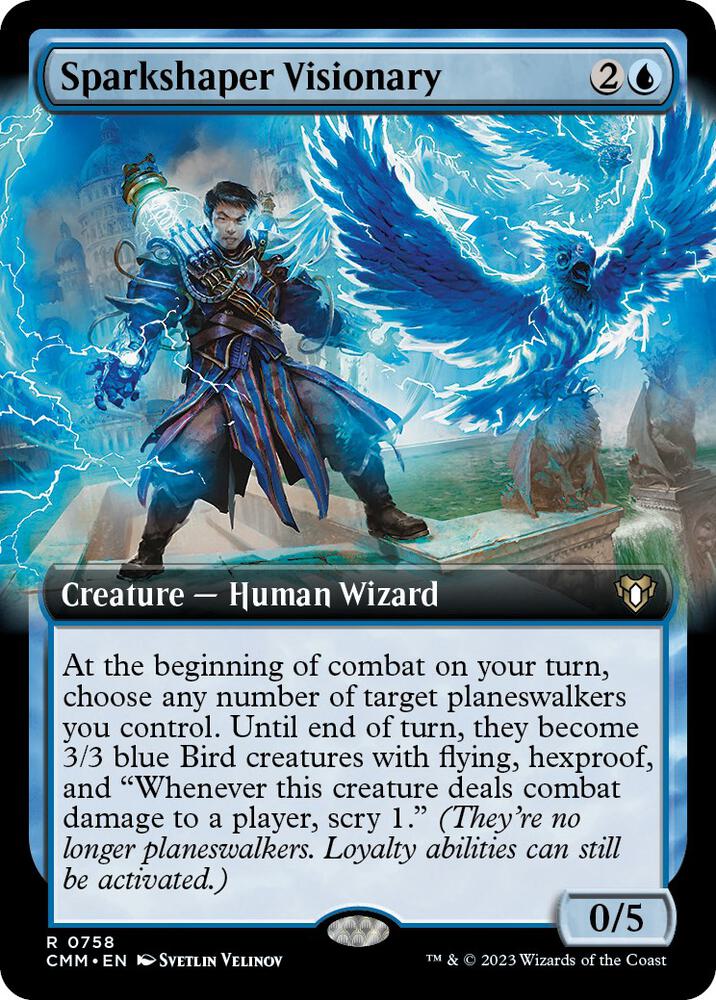 Sparkshaper Visionary 758/451 (Commander Masters)  - Extended Art | Chromatic Games