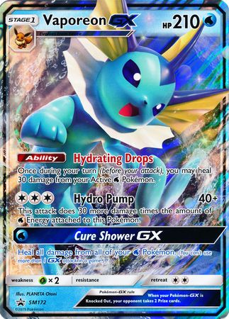 Vaporeon GX (SM172) (Jumbo Card) [Sun & Moon: Black Star Promos] | Chromatic Games