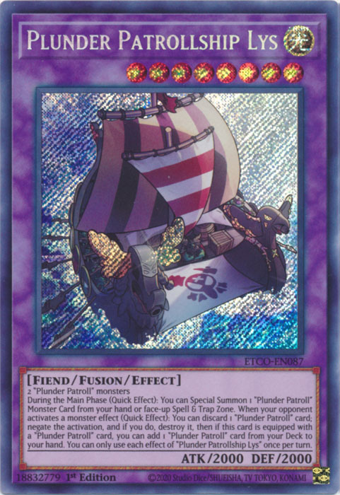 Plunder Patrollship Lys [ETCO-EN087] Secret Rare | Chromatic Games