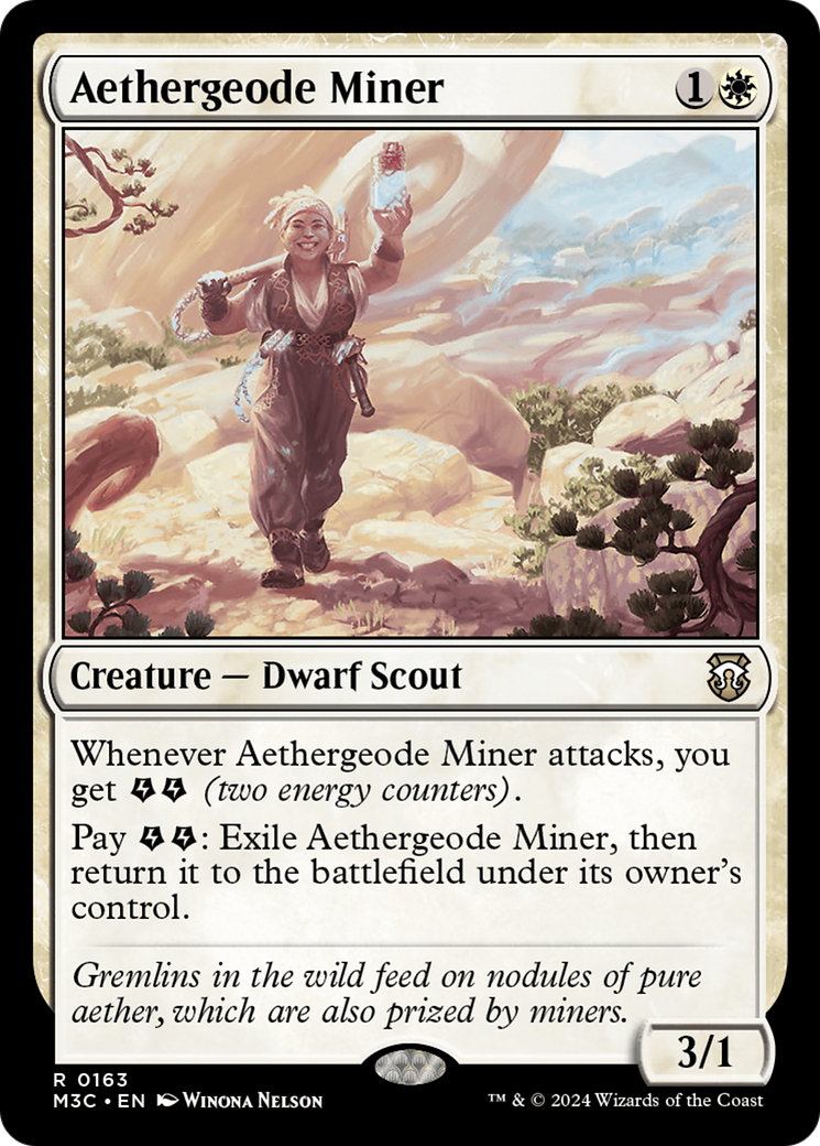 Aethergeode Miner (Ripple Foil) [Modern Horizons 3 Commander] | Chromatic Games