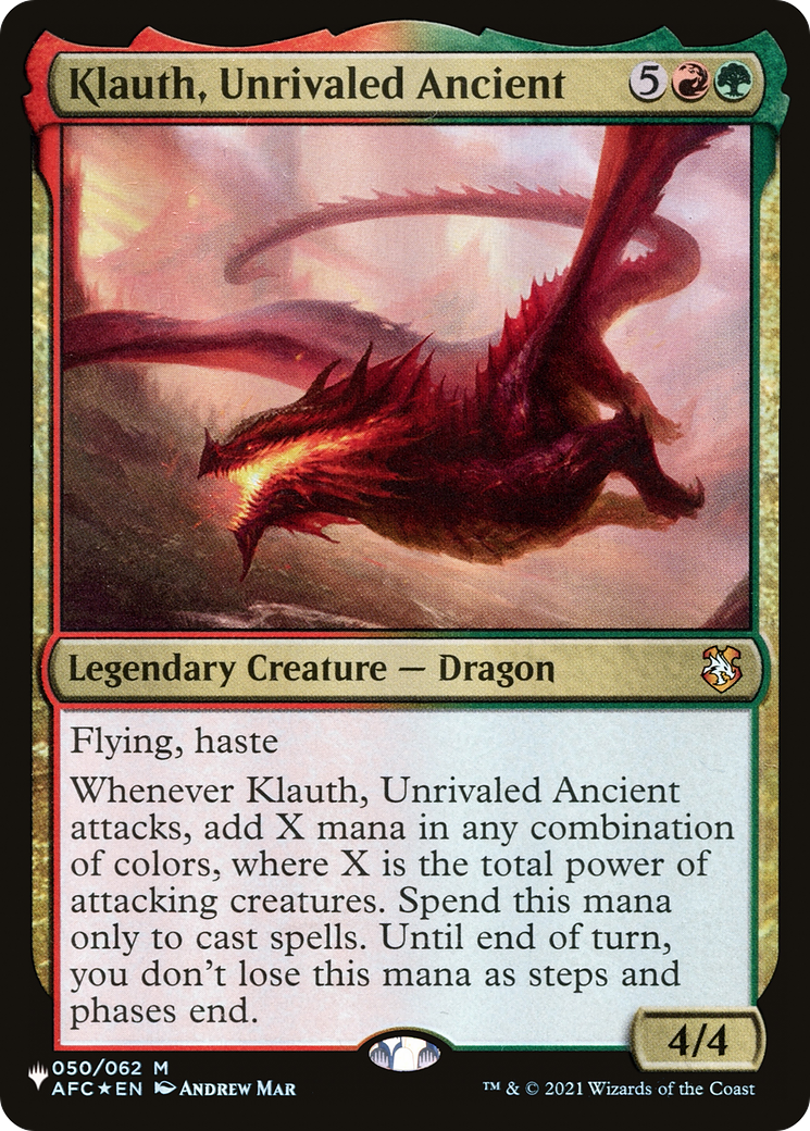 Klauth, Unrivaled Ancient [The List Reprints] | Chromatic Games