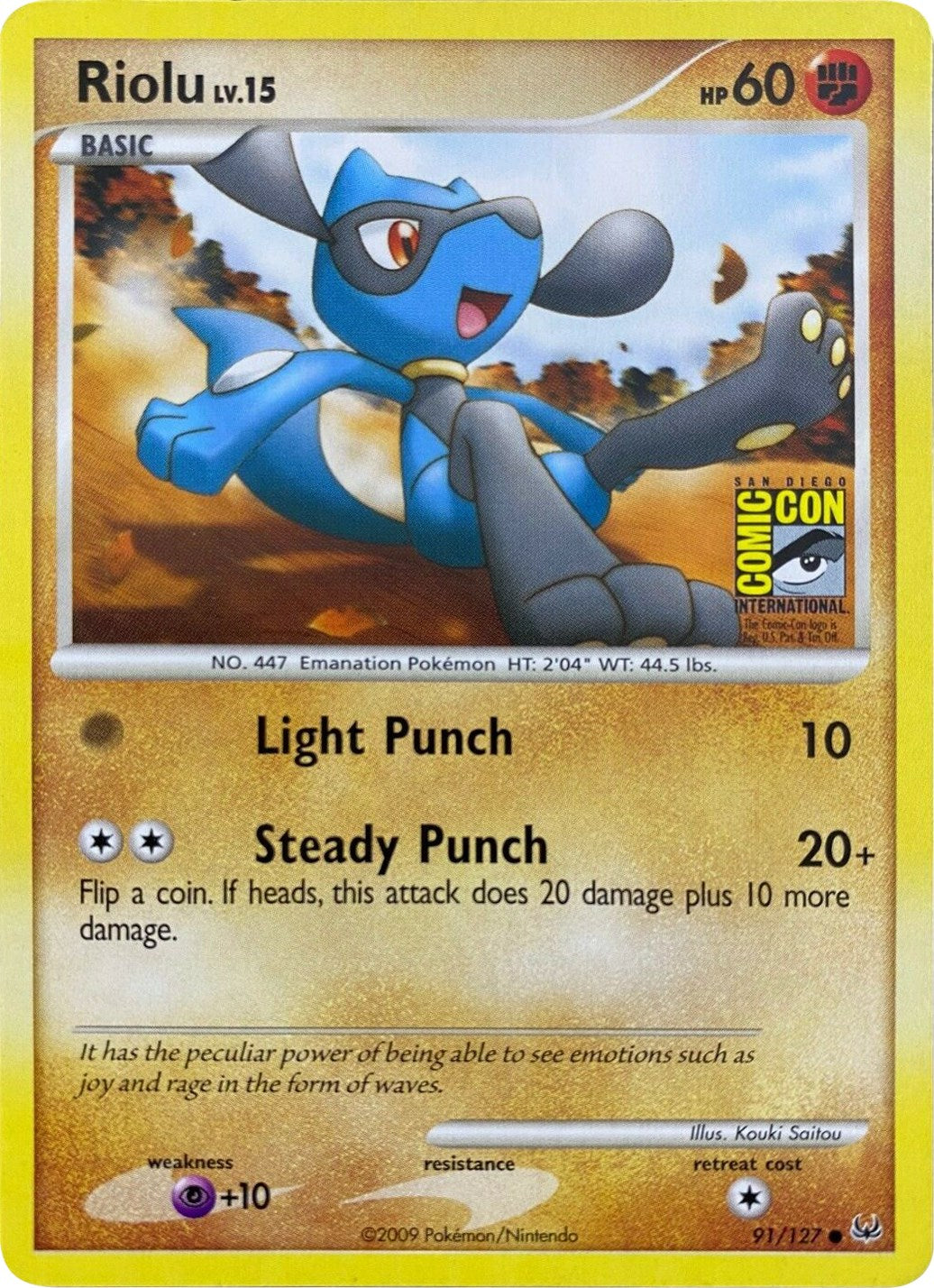 Riolu (91/127) (SDCC 2009) [Platinum: Base Set] | Chromatic Games