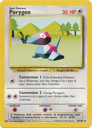 Porygon (39/102) [Base Set Unlimited] | Chromatic Games