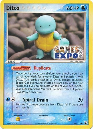 Ditto (64/113) (Games Expo Exclusive) [EX: Delta Species] | Chromatic Games