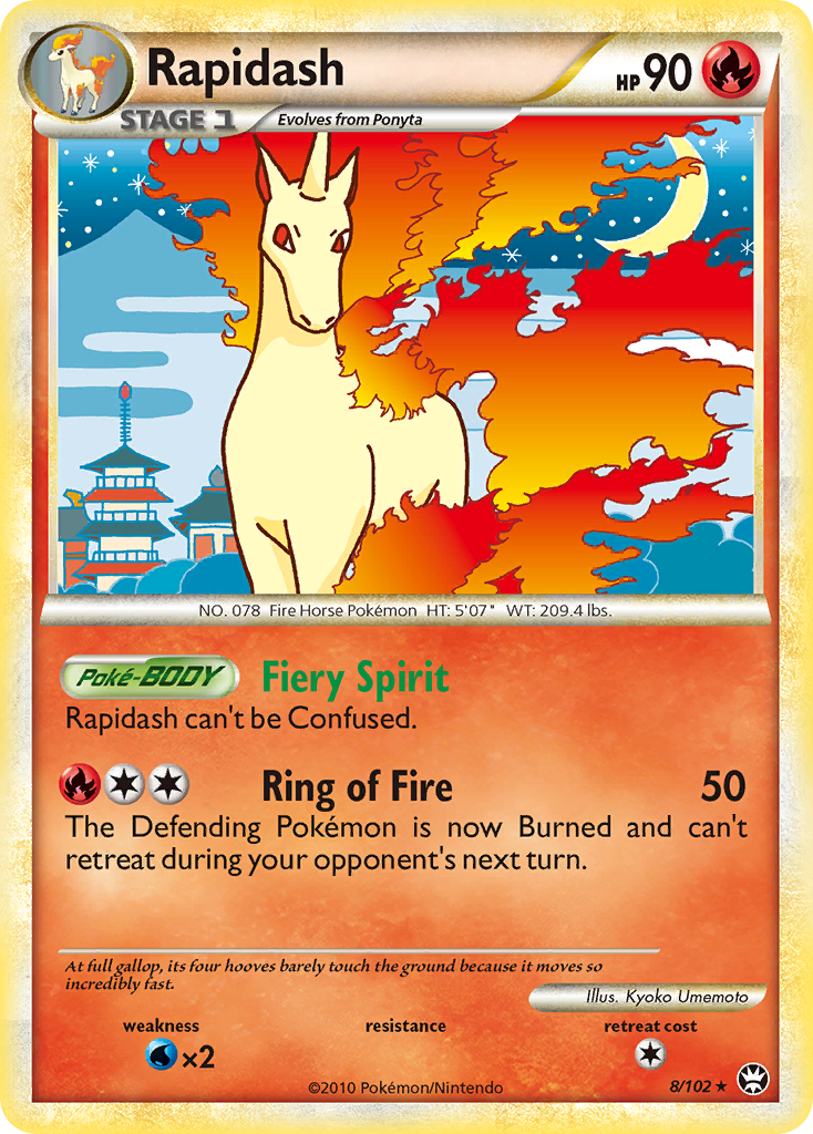 Rapidash (8/102) [HeartGold & SoulSilver: Triumphant] | Chromatic Games