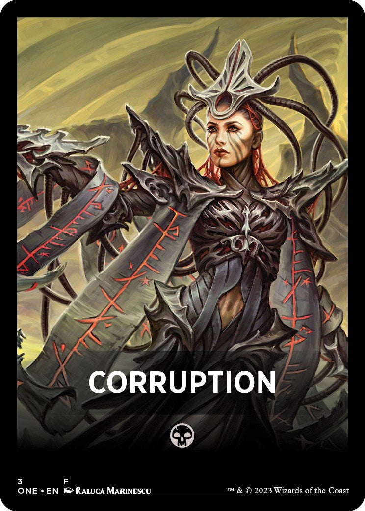 Corruption Theme Card [Phyrexia: All Will Be One Tokens] | Chromatic Games