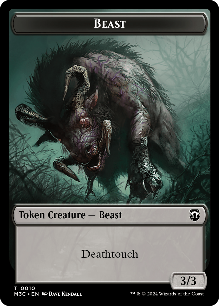 Beast (0010) // Shapeshifter (0008) Double-Sided Token [Modern Horizons 3 Commander Tokens] | Chromatic Games