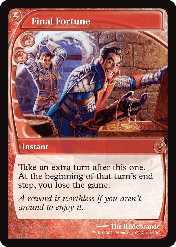 Final Fortune 190/390 (Mystery Booster 2)  - Future Sight Foil | Chromatic Games