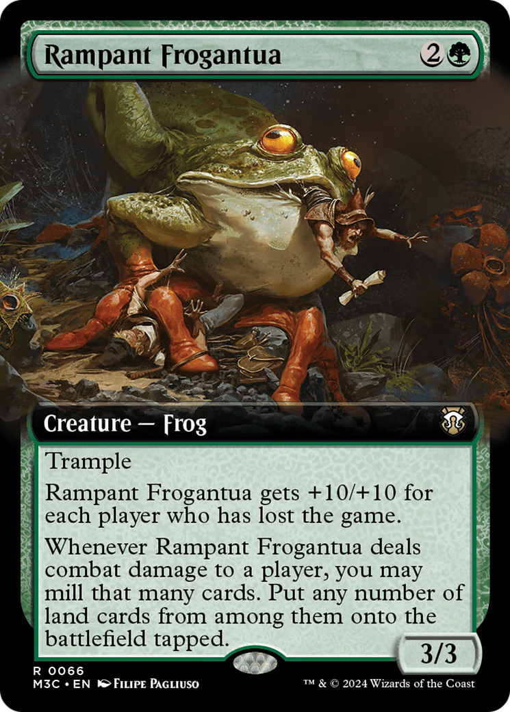 Rampant Frogantua (Extended Art) (Ripple Foil) [Modern Horizons 3 Commander] | Chromatic Games