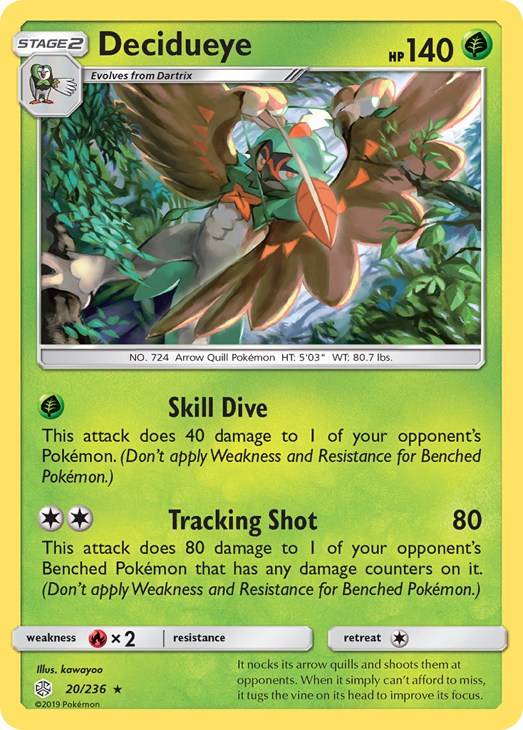 Decidueye (20/236) [Sun & Moon: Cosmic Eclipse] | Chromatic Games