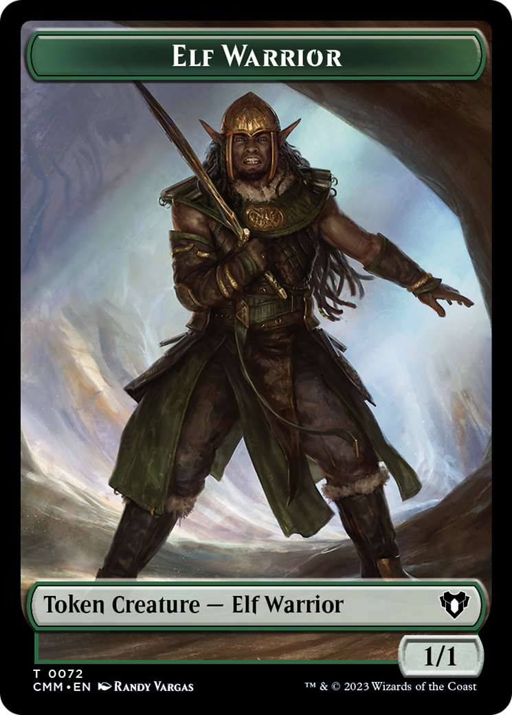 Elf Warrior // Cleric Double-Sided Token [Commander Masters Tokens] | Chromatic Games