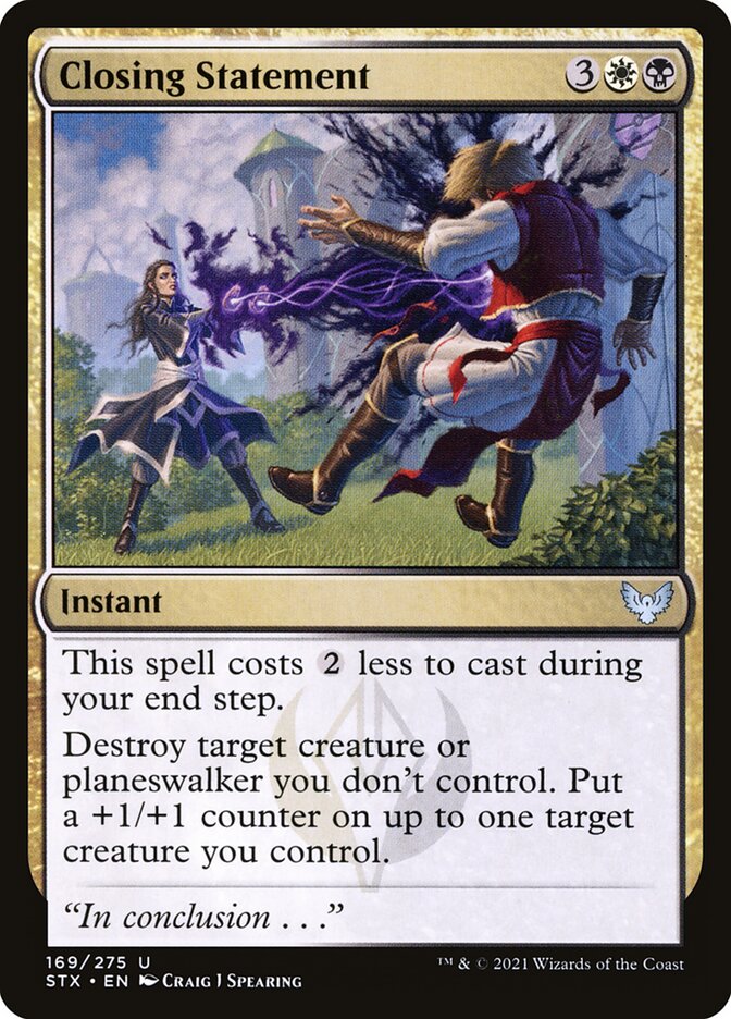 Closing Statement 169 (Strixhaven: School of Mages)  - Foil | Chromatic Games
