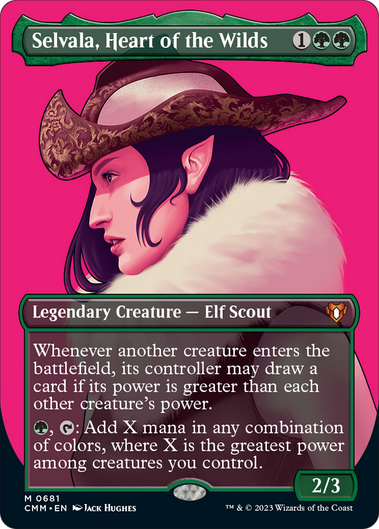 Selvala, Heart of the Wilds (Borderless Profile) [Commander Masters] | Chromatic Games