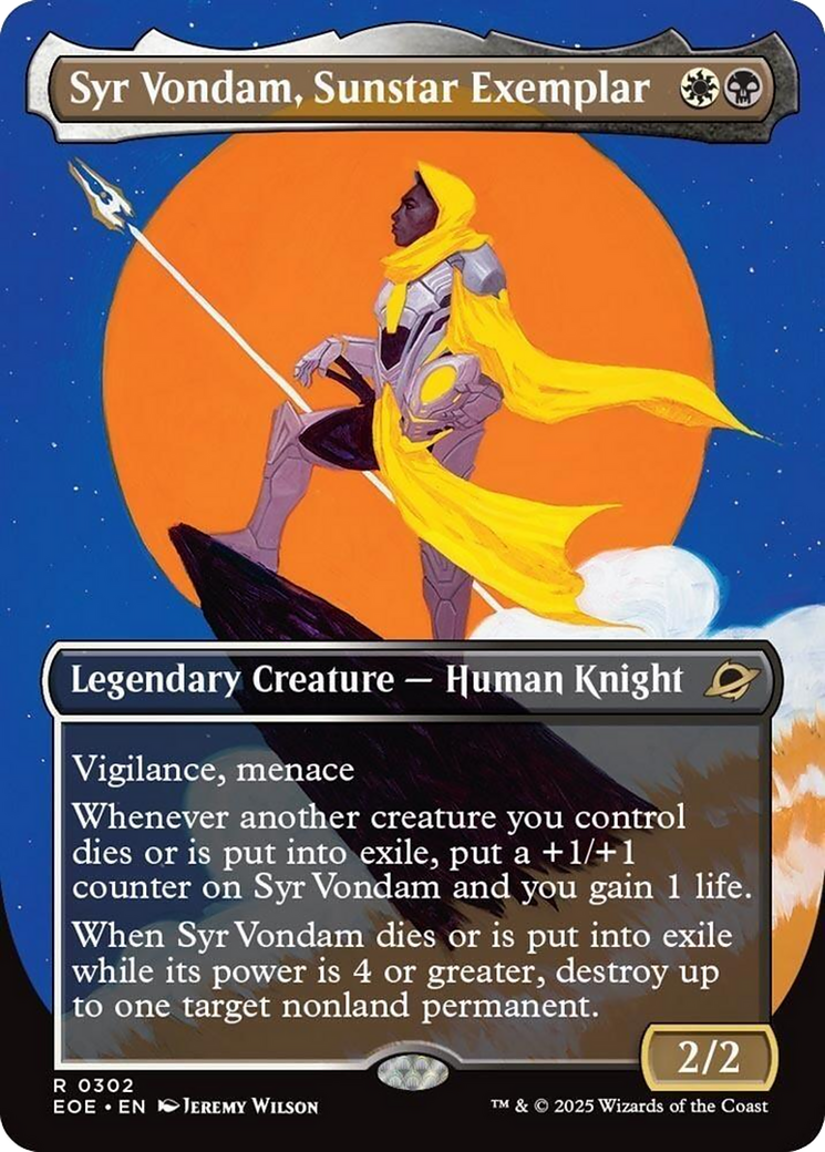 Syr Vondam, Sunstar Exemplar (Borderless) [Edge of Eternities] | Chromatic Games