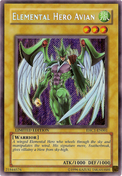 Elemental Hero Avian [EHC1-EN001] Secret Rare | Chromatic Games