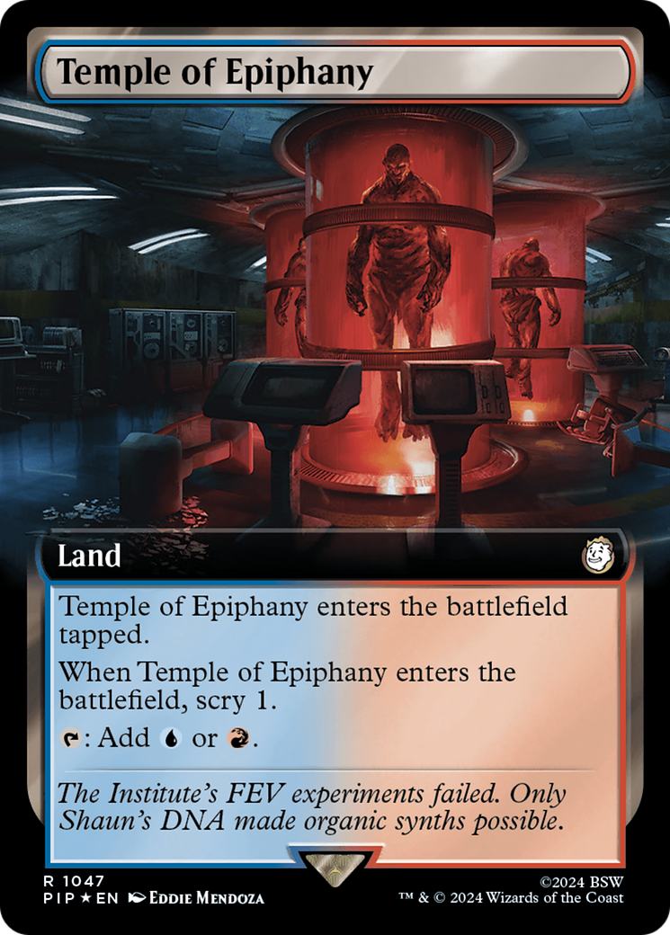 Temple of Epiphany (Extended Art) (Surge Foil) [Fallout] | Chromatic Games