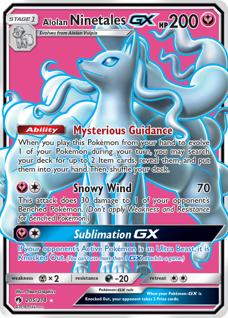 Alolan Ninetales GX (205/214) [Sun & Moon: Lost Thunder] | Chromatic Games