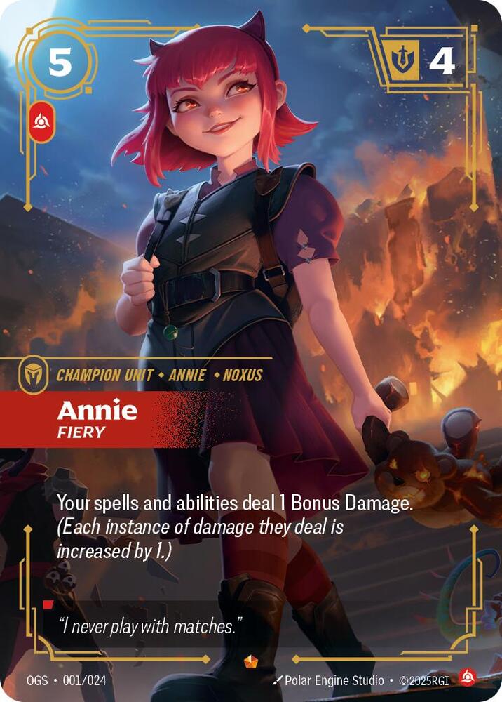 Annie - Fiery 001/024 (Origins: Proving Grounds)  | Chromatic Games