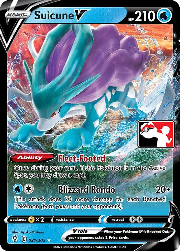 Suicune V (031/203) [Prize Pack Series One] | Chromatic Games