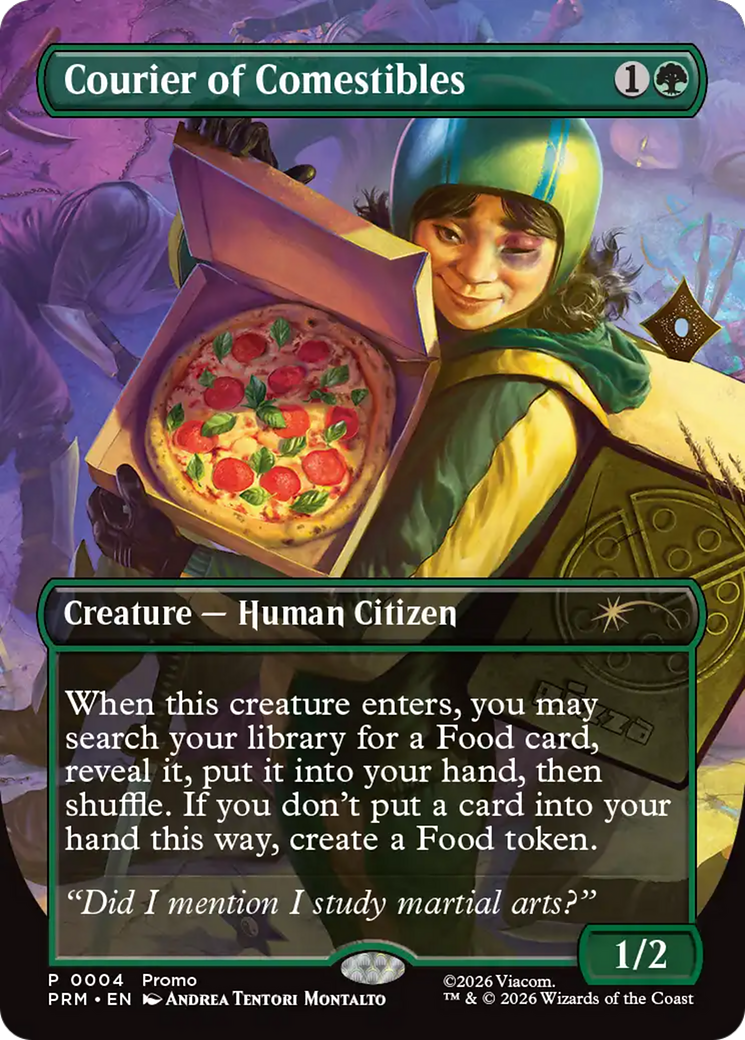 Courier of Comestibles (Borderless) [Wizards Play Network 2026] | Chromatic Games