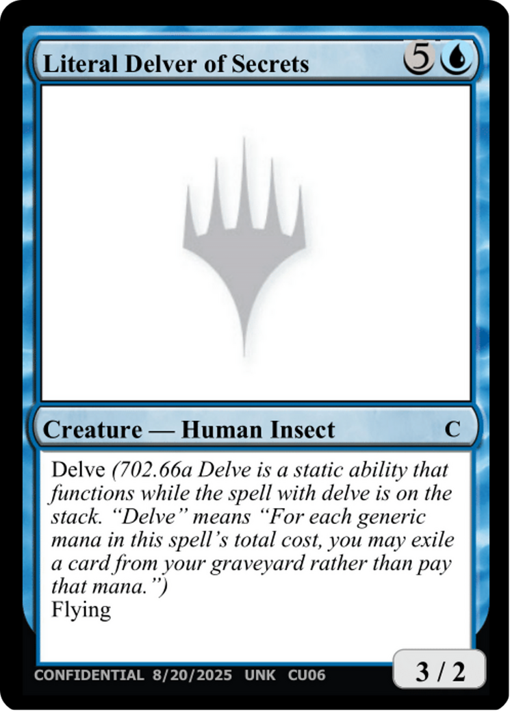 Literal Delver of Secrets [Unknown Event] | Chromatic Games