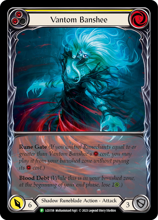 Vantom Banshee (Yellow) (Extended Art) [LGS158] (Promo)  Rainbow Foil | Chromatic Games